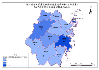 2016年浙江省国有企业房屋建筑竣工面积与建设工程勘察统计解析